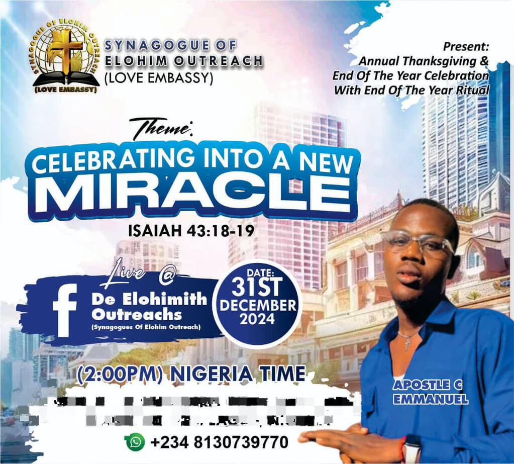 Come Join Us And Celebrate The Goodness Of God Almighty
